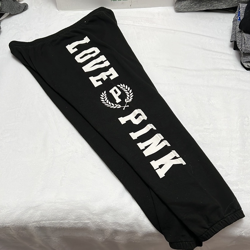 PINK Victoria’s Secret Black Sweatpants - Picture 3 of 3